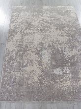 Пушистый круглый ковер LIMAN F477 GRAY-BEIGE