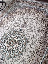 Однотонный ковер HALIF F605 GREEN-BLUE