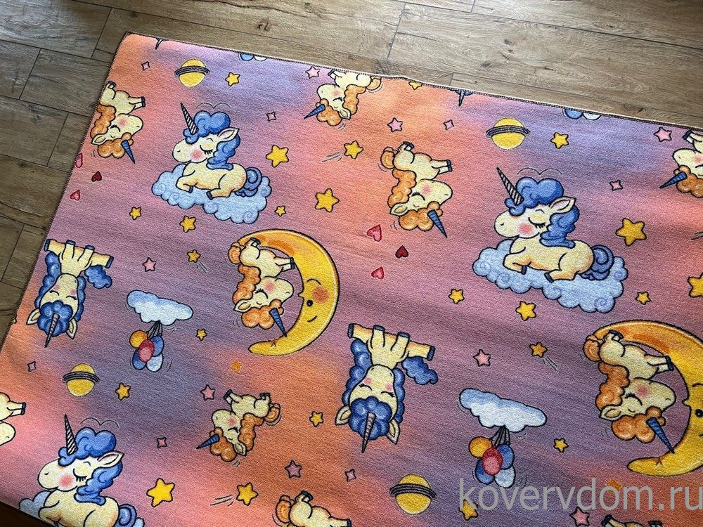 Детский ковер-палас ВЕСЕЛЫЕ ЕДИНОРОГИ 2228 розовый Детский ковер-палас ВЕСЕЛЫЕ ЕДИНОРОГИ 2228 розовый