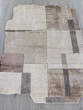 Современный прямоугольный ковер SAFIR-A 00838C GREY / BROWN