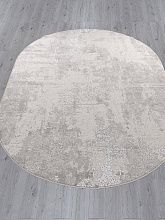 Пушистый ковер LIMAN F169 CREAM-GRAY Овал