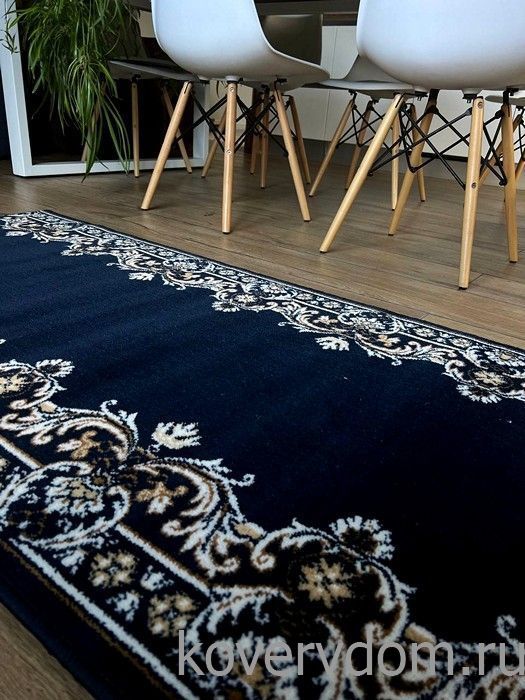 Ковровая дорожка Кремлевская темно-синяя 40033-38
