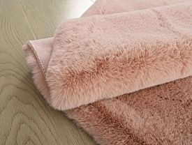 Ковер розовый из искусственного меха RABBIT PREMIUM MS1000 PINK Круг