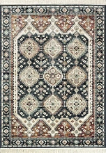 Ковер Бельгийский синий из вискозы и хлопка Royal Palace 14239 2535