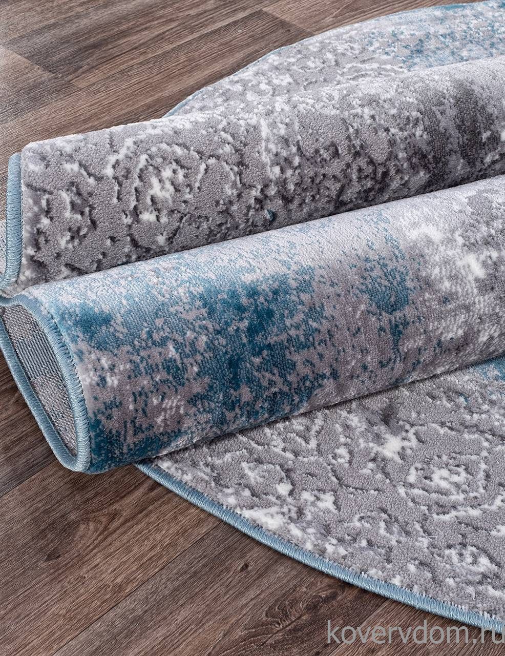 Ковер SATINE S122A KOYU GREY COKEN / BLUE Овал