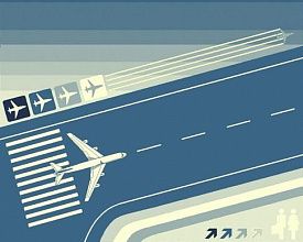 Детский ковер для подростков Самолетик