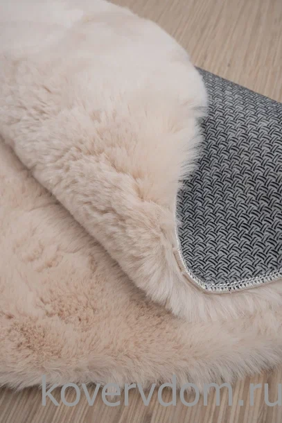 Ковер из искусственного меха Krolik 1000A T2408_BEIGE круг