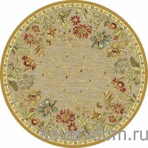 Рельефный ковер из вискозы GENOVA Цветы 38262 2222 20 КРУГ Рельефный ковер из вискозы GENOVA Цветы 38262 2222 20 КРУГ