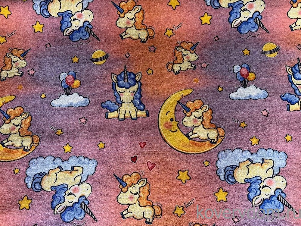 Детский ковер-палас ВЕСЕЛЫЕ ЕДИНОРОГИ 2228 розовый Детский ковер-палас ВЕСЕЛЫЕ ЕДИНОРОГИ 2228 розовый