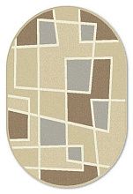 Овальный ковер из Молдовы рельефный SOHO 1715-15055 ОВАЛ