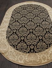 Ковер IZMIR D716 BLACK-BEIGE Овал